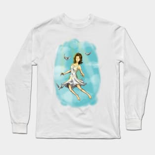 Girl Flying Long Sleeve T-Shirt